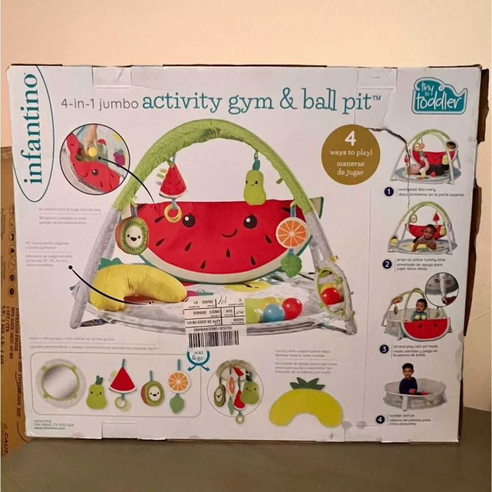 Infantino 4-in-1 Jumbo Activity Gym & Ball Pit - Multicolor - Picture 2 of 4